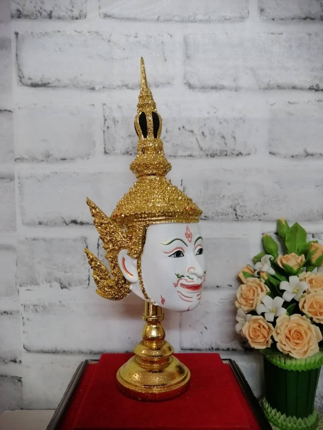 พระอิศวร ขนาดกลาง เรซิ่นปิดทอง พร้อมฐานปิดทอง