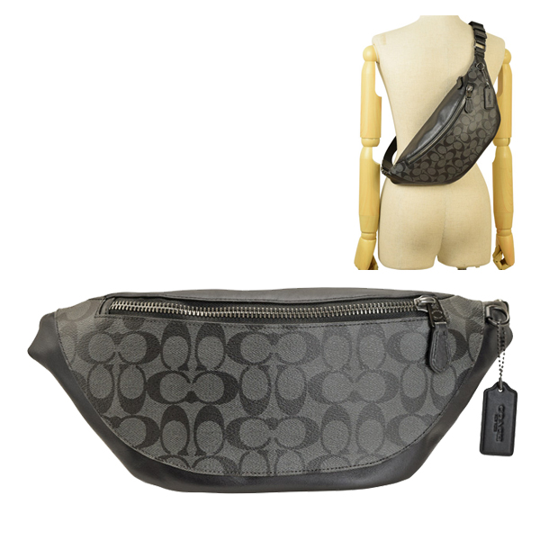กระเป๋า Coach แท้ รุ่น F78777 BELT BAG CHARCOAL/BLACK (ใบใหญ่)