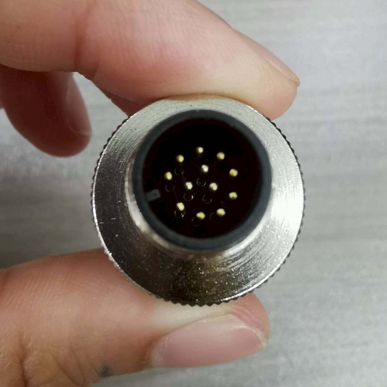 หัวคอนเนคเตอร์ M12 12Pins แบบตรง ตัวผู้ Connector
