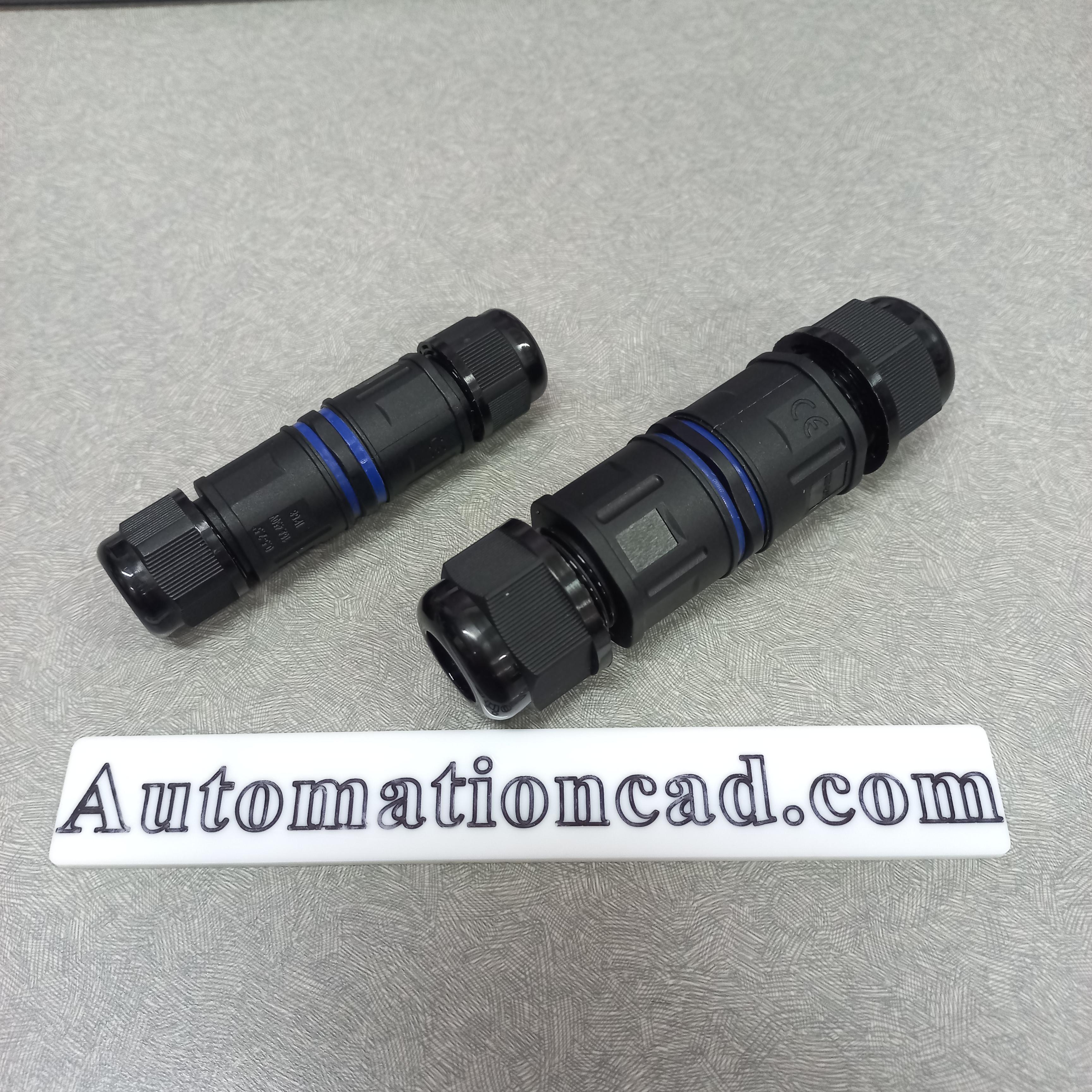 ข้อต่อสายไฟกันน้ำ ใช้กับสายไฟ ขนาด 0.5 ถึง 2.5 mm² แบบ 3 เส้น แบบยึดแกนกลาง