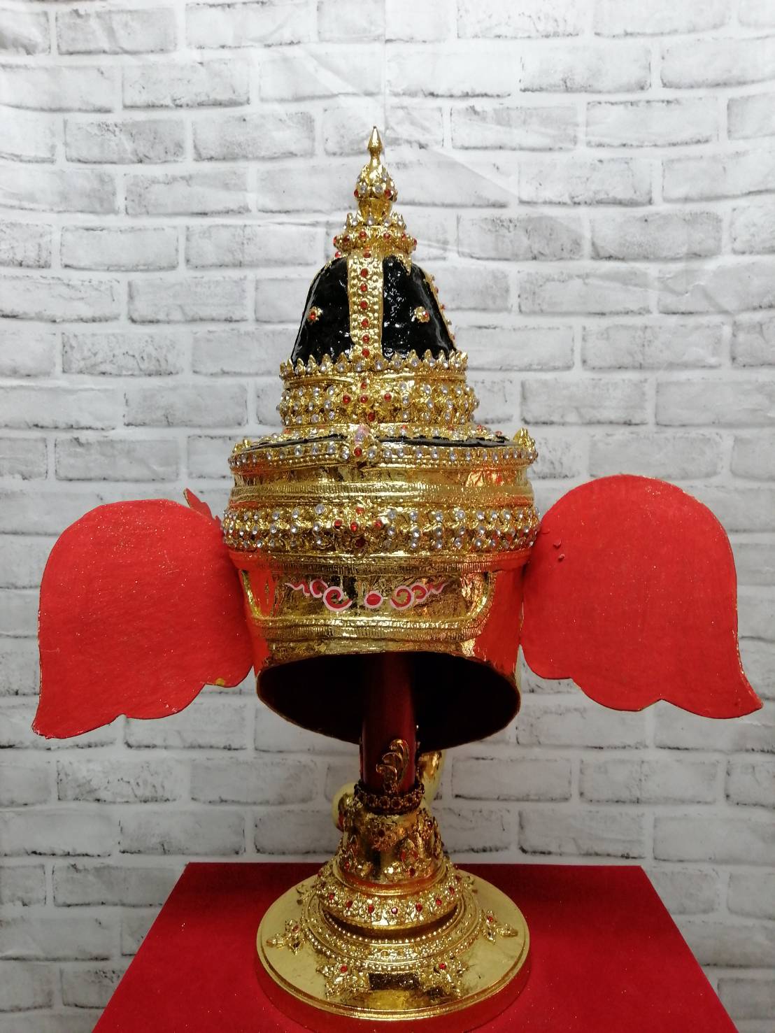 พระพิฆเนศ ขนาดครอบ (หน้าทอง)