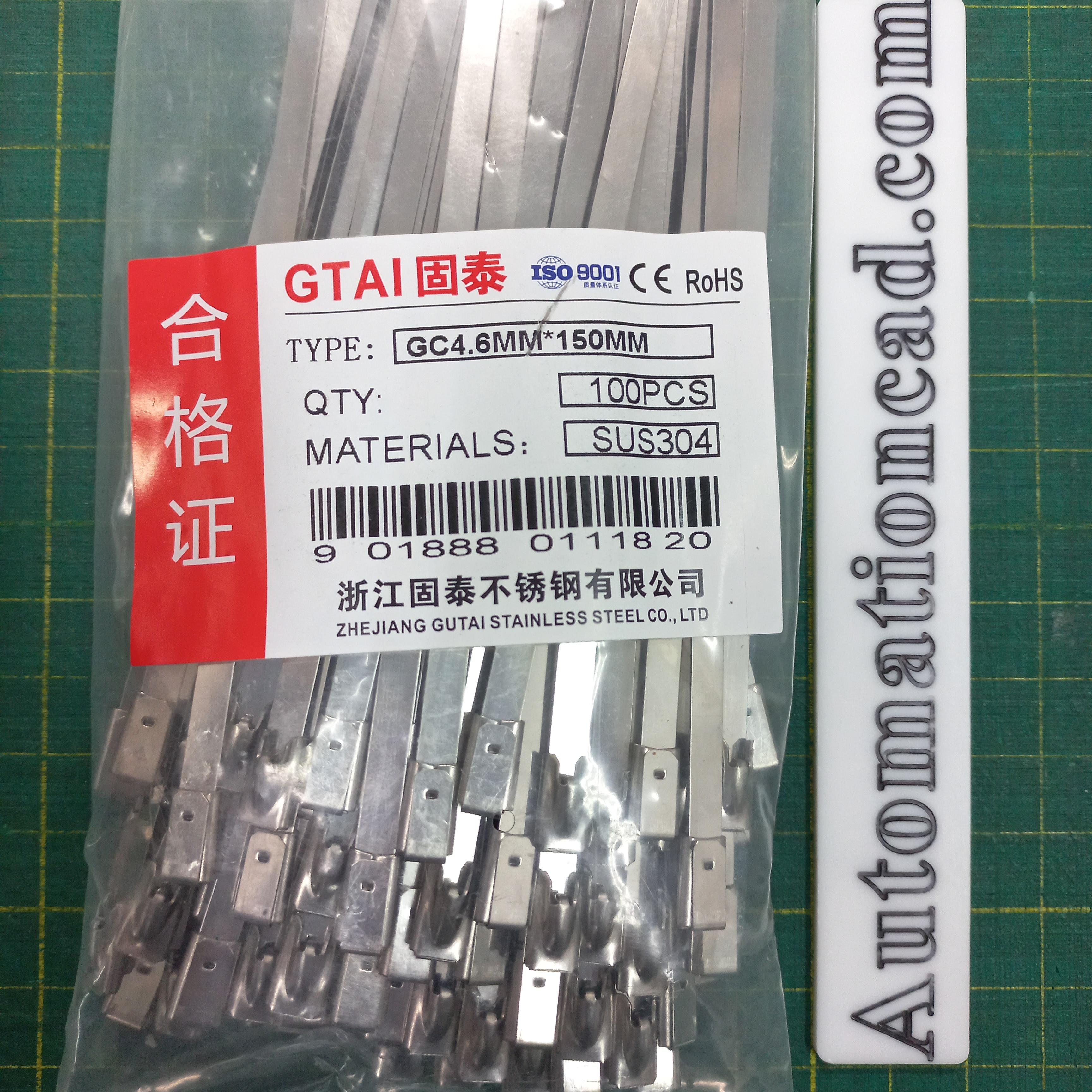 เคเบิ้ลไทร์สแตนเลส TIGER 6 นิ้ว (1 ถุง / 100 เส้น) CABLE TIE Stainless