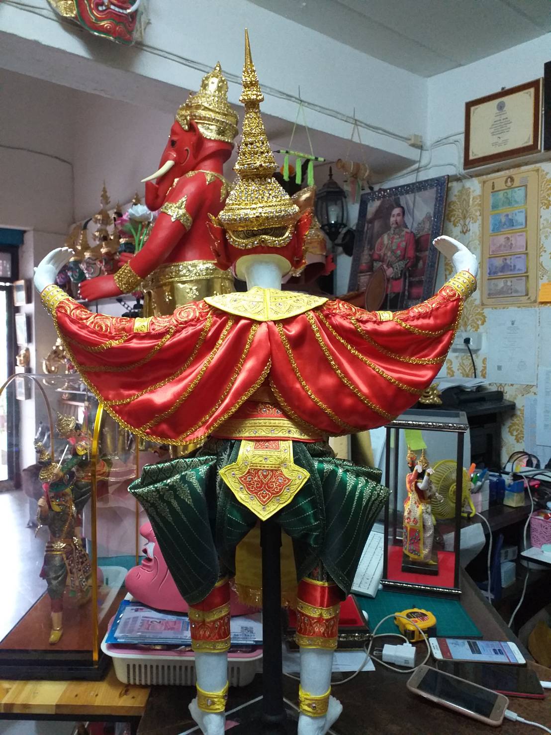 หุ่นละครเล็ก พญาครุฑ ขนาด 70 ซม. สำหรับโชว์ (เชิดไมไ่ด้)