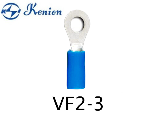หางปลากลมหุ้ม สีฟ้า VF2-3 KENION ใช้กับสาย 1.0sq.mm