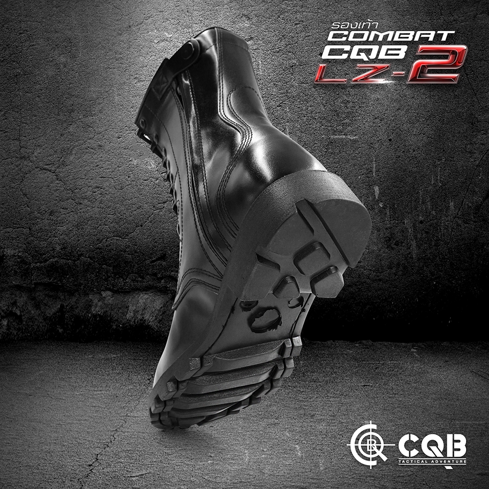 New.รองเท้า Combat CQB รุ่น LZ-2# (ซิปข้าง) รองเท้าคอมแบท หนังวัวแท้ ออกแบบมาเพื่อรองรับ ขนาดและรูปร่างเท้าของ คนไทย ทรงเรียวสูง แต่ไม่บีบรัดหน้าเท้า ⏩มีซิปข้าง เพื่อความสะดวก ในการสวมใส่ ⏩ตาไก่ปลดไว 9 รู ความสูงจากพื้น 10 นิ้ว ⏩น้ำหนักเบา หนังมีความนุ่มใ