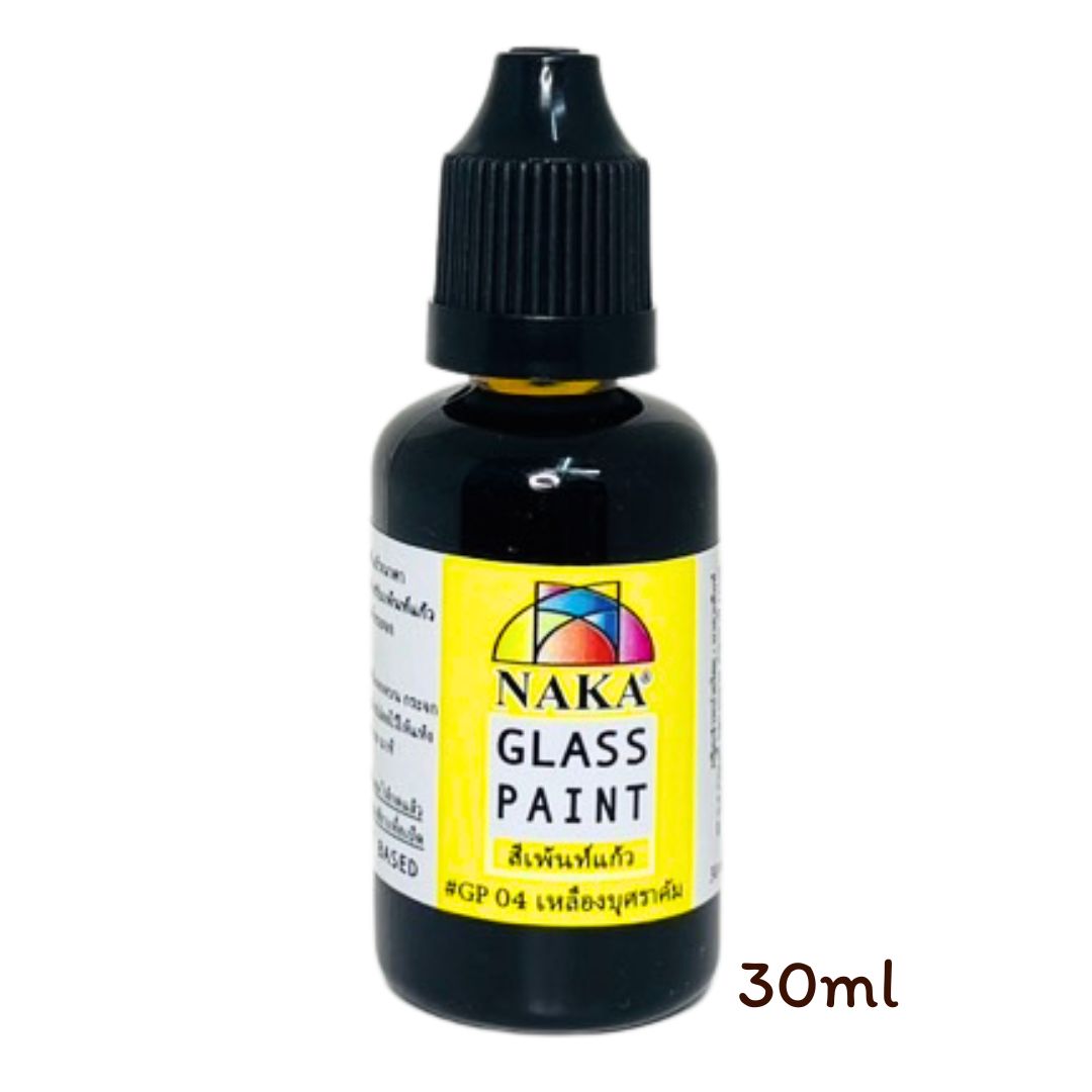 GP04 สีเพ้นท์แก้ว เหลืองบุษราคัม 30ml