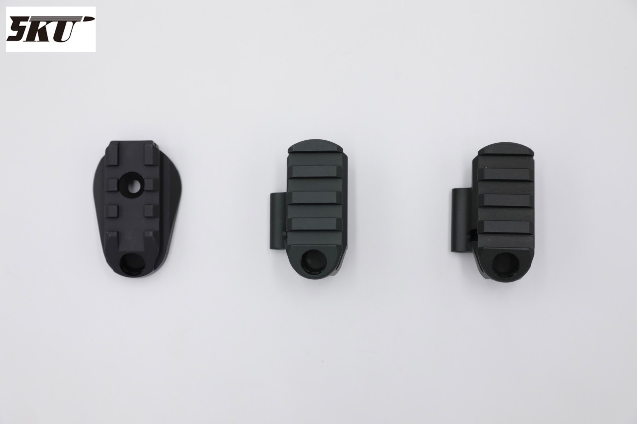 ตัวแปลงพานท้าย ให้เป็นราง Picatinny (ราง 20 mm.) ยี่ห้อ 5KU (5KU Picatinny Rail Stock Base) น้ำหนัก : 40 กรัม มี3รุ่นให้เลือก #รุ่น M4/M16/HK416 ระบบ AEG #รุ่น AK For LCT,GHK,CYMA #รุ่น AK For E&L คุณสมบัติ : #ผลิตจากอลูมิเนียม #ติดตั้งง่าย #Adapter แปลงท