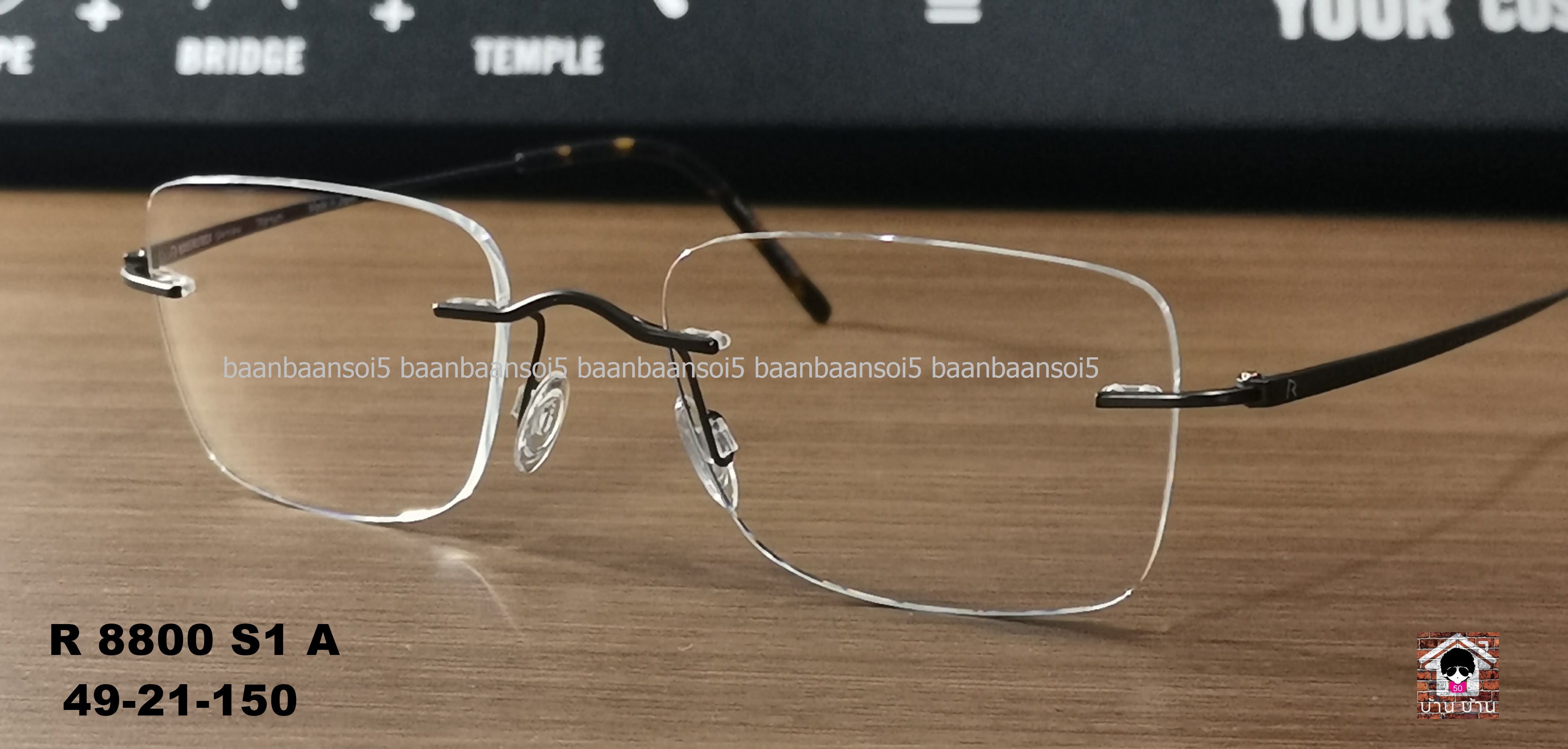 Rodenstock R 8800 S1 A 49 CUSTOM โปรโมชั่น กรอบแว่นตาพร้อมเลนส์ Rodenstock ราคา 9,900 บาท