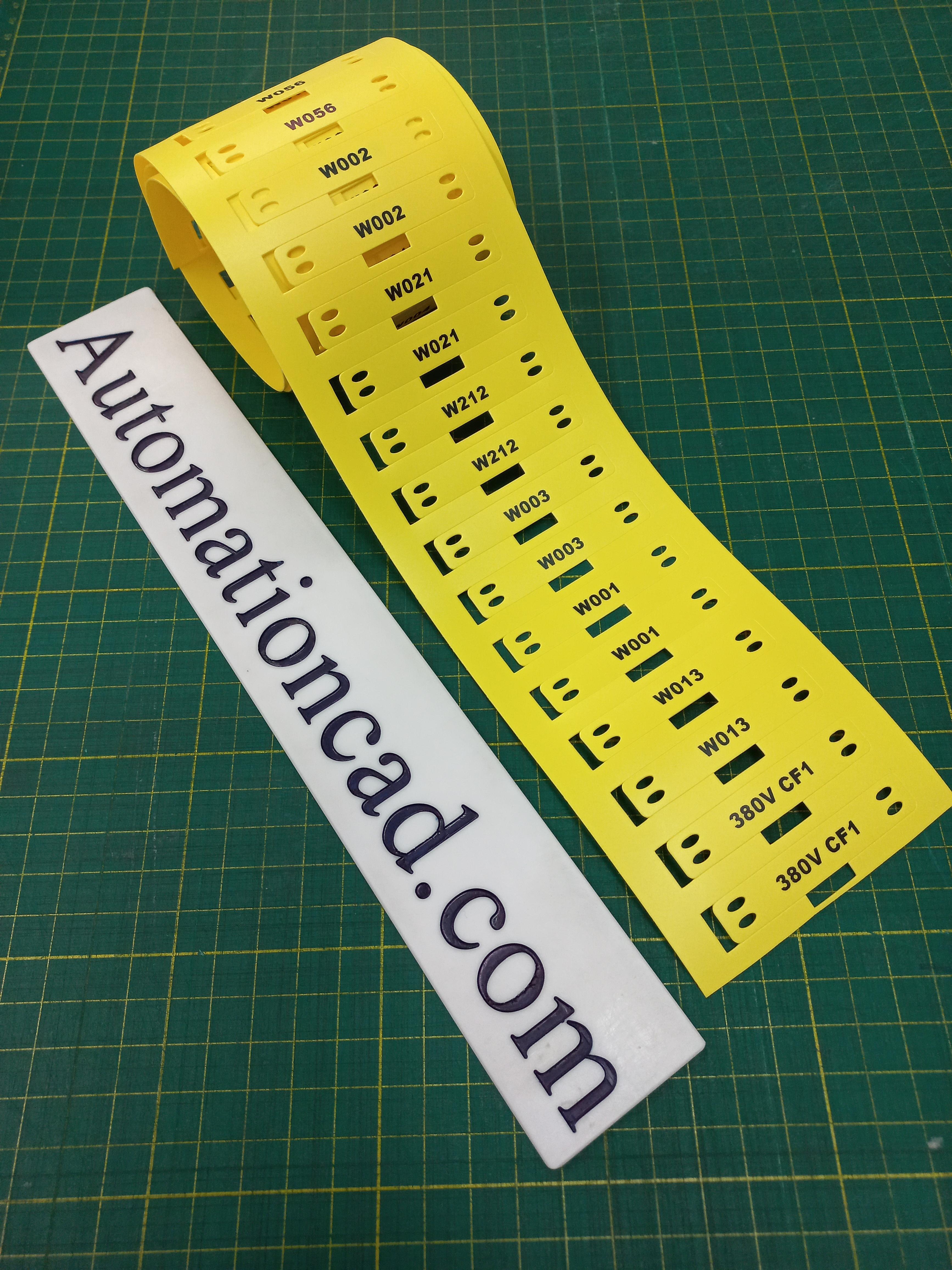 แท็กมาร์คสายไฟสีเหลือง,สีขาว 60x10 mm. Cable Marker ยี่ห้อ SUMITAG