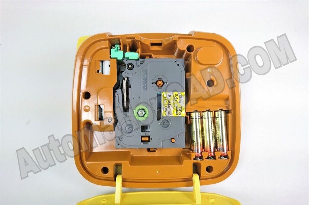 เทปพิมพ์อักษร TZE-RY31 12 มม. BROTHER ของแท้ อักษรสีดำ พื้นลายลิลัคคุมะ Rilakkuma