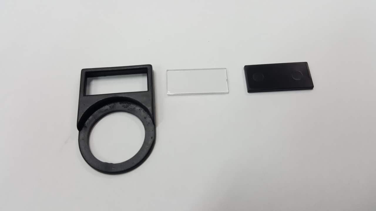 เนมเพลท ป้ายชื่อปุ่มกด Nameplate 25mm. อักษร 1 แถว