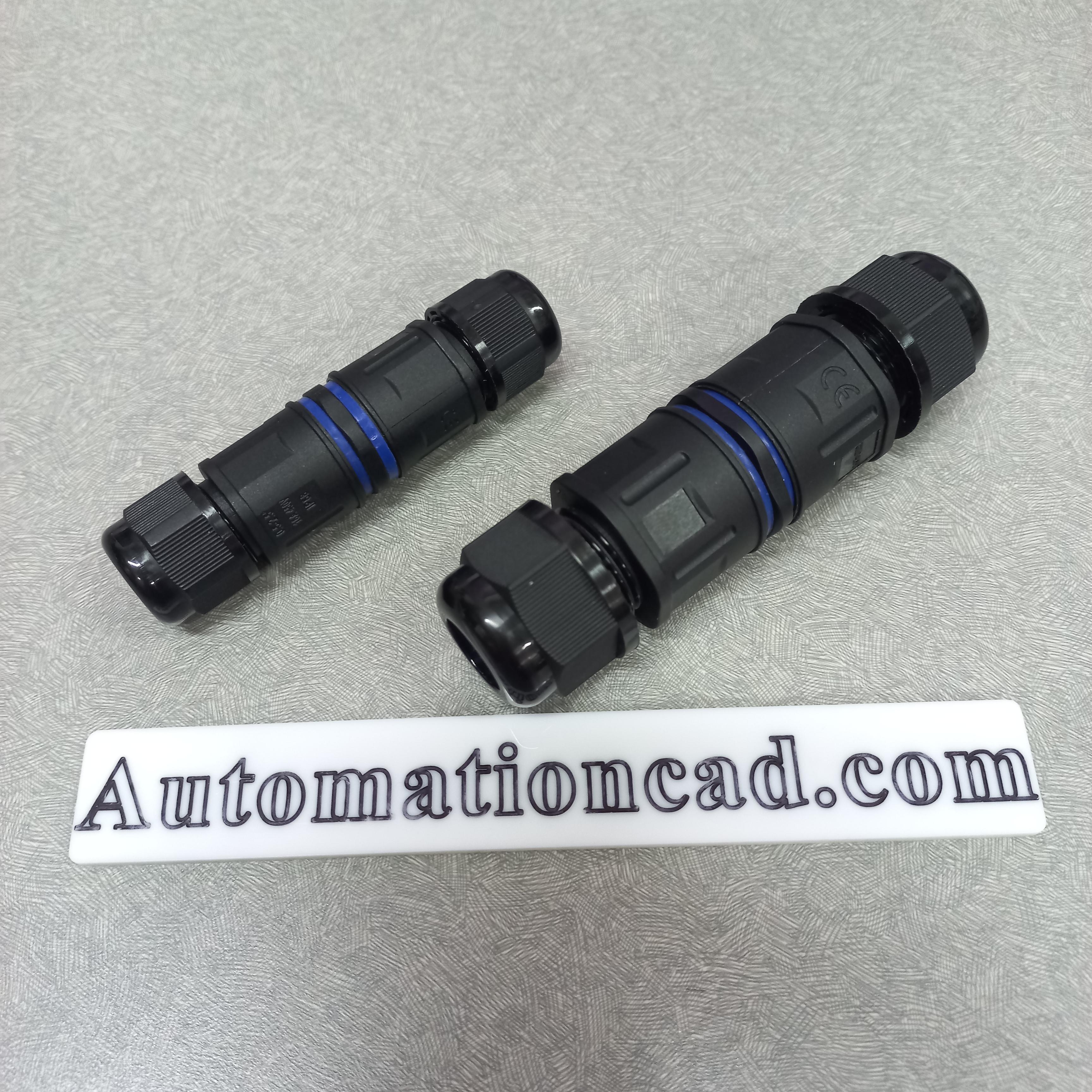 ข้อต่อสายไฟกันน้ำ ใช้กับสายไฟ ขนาด 0.5 ถึง 2.5 mm² แบบ 5 เส้น แบบยึดแกนกลาง