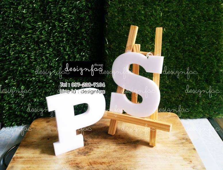 ตัวอักษรแต่งหน้าร้าน ป้ายอะคริลิค สไตล์โมเดิร์น มินิมอล