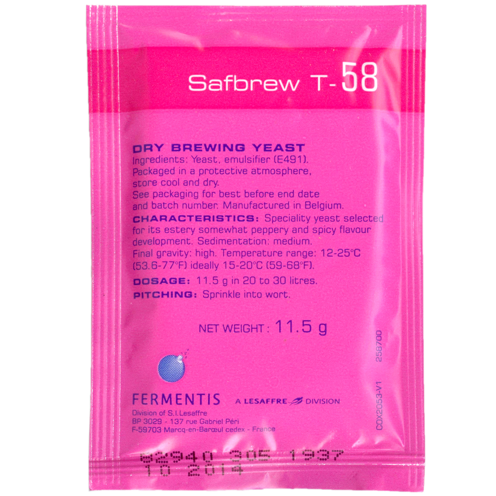Safbrew T-58 (SPC) 11.5 g.(x12 packs)