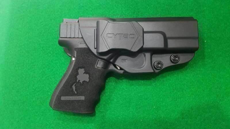New.ซองปืน พกนอก / พกใน Cytac สำหรับปืน GLOCK 43 กดปลดล๊อก-เซฟตี้ ‼️ป้องกันการแย่งปืนได้ดีเยี่ยม มีเพลทปรับ ระดับ ความสูงตำ่ในตัว 📌❗️ราคาโปรโมชชั่น ราคาพิเศษ 1,300 บาท เท่านั้น ❗️📌 ======================== 📦 สนใจสินค้