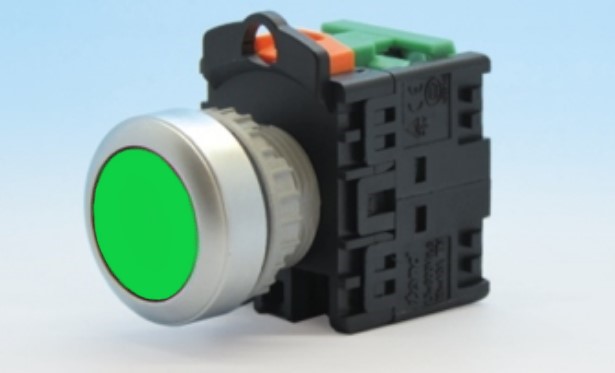 ปุ่มกด Push Button Switch 1NO TEND สวิตซ์กดหัวเรียบ รู 22 mm