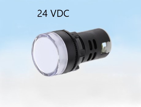 Pilot Lamp LED ไฟตู้ควบคุม สีขาว TEND รู 22 mm ไฟ 24 VDC