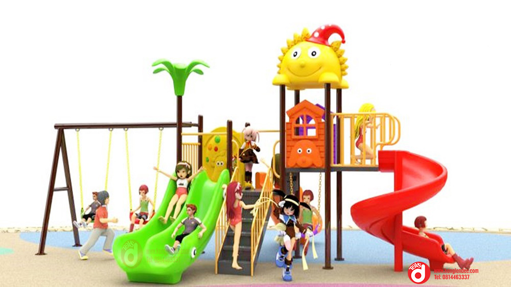 เครื่องเล่นสนาม ชุดหลังคาพระอาทิตย์และชิงช้า