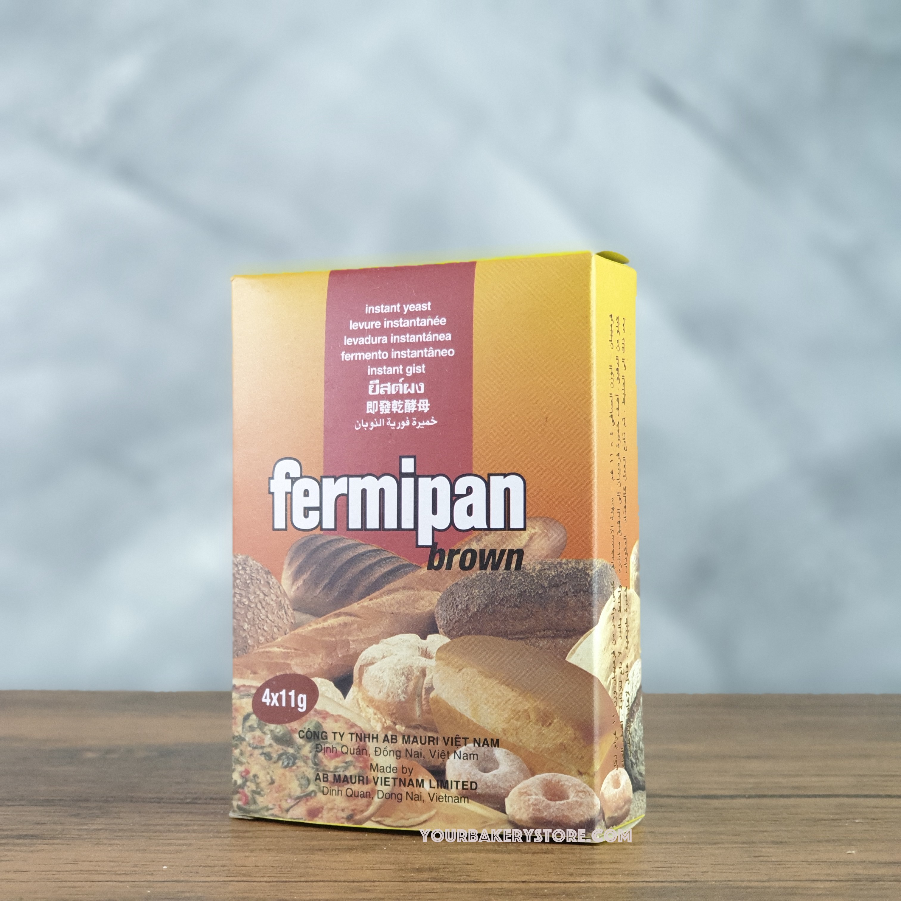 ยีสต์ fermipan brown 11g. (4 ซอง)