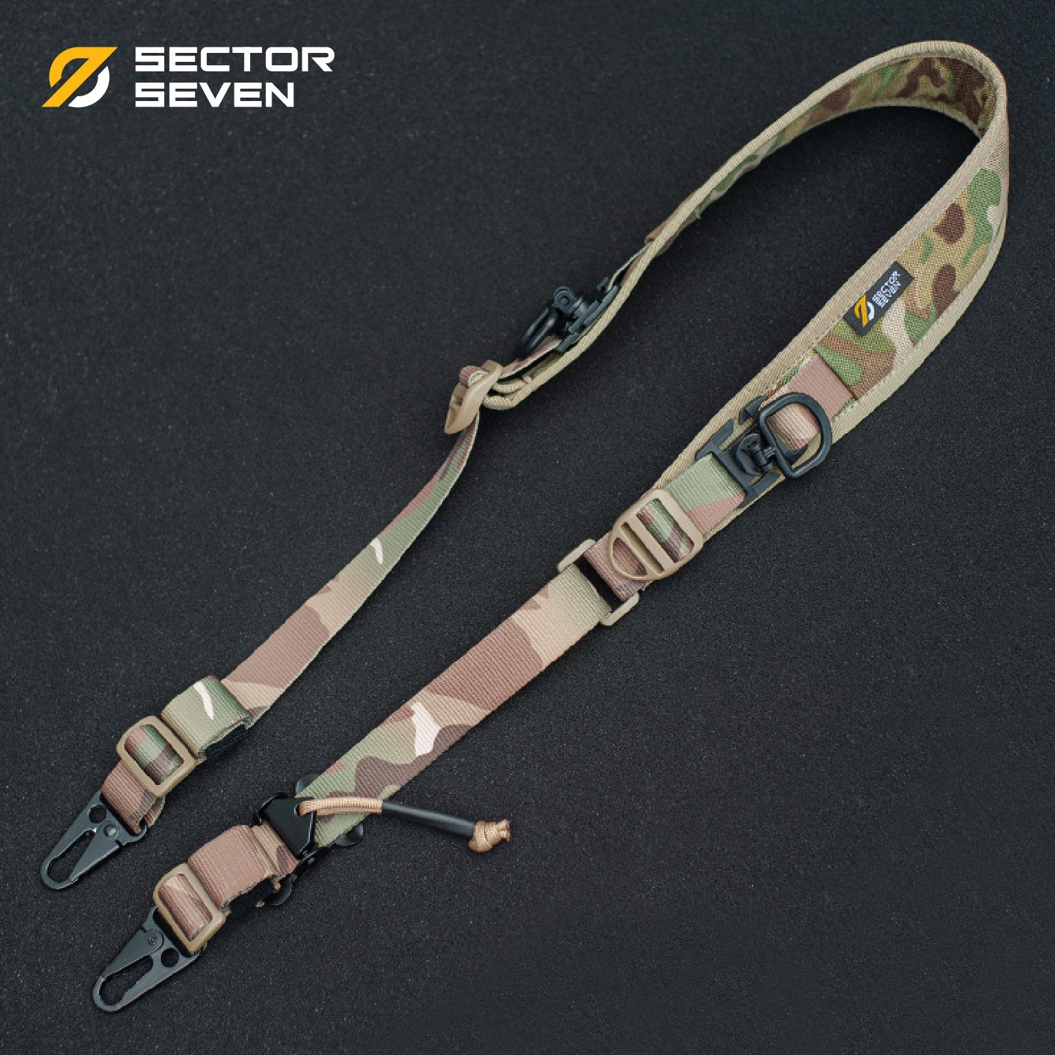 สายสะพาย 2 จุด Sector Seven ( Sector Seven Two Point Sling ) 📌ผลิตจากผ้า Cordura 1000D 📌สาย 2 จุดแบบเอนกประสงค์ปรับใช้งานกับ M16, M4, ลูกกรด, ลูกซอง และอื่นๆ ได้ 📌มี Quick Pull Adjust buckle ปรับระยะและตำแหน่งการใช้งานได้สะดวก และร
