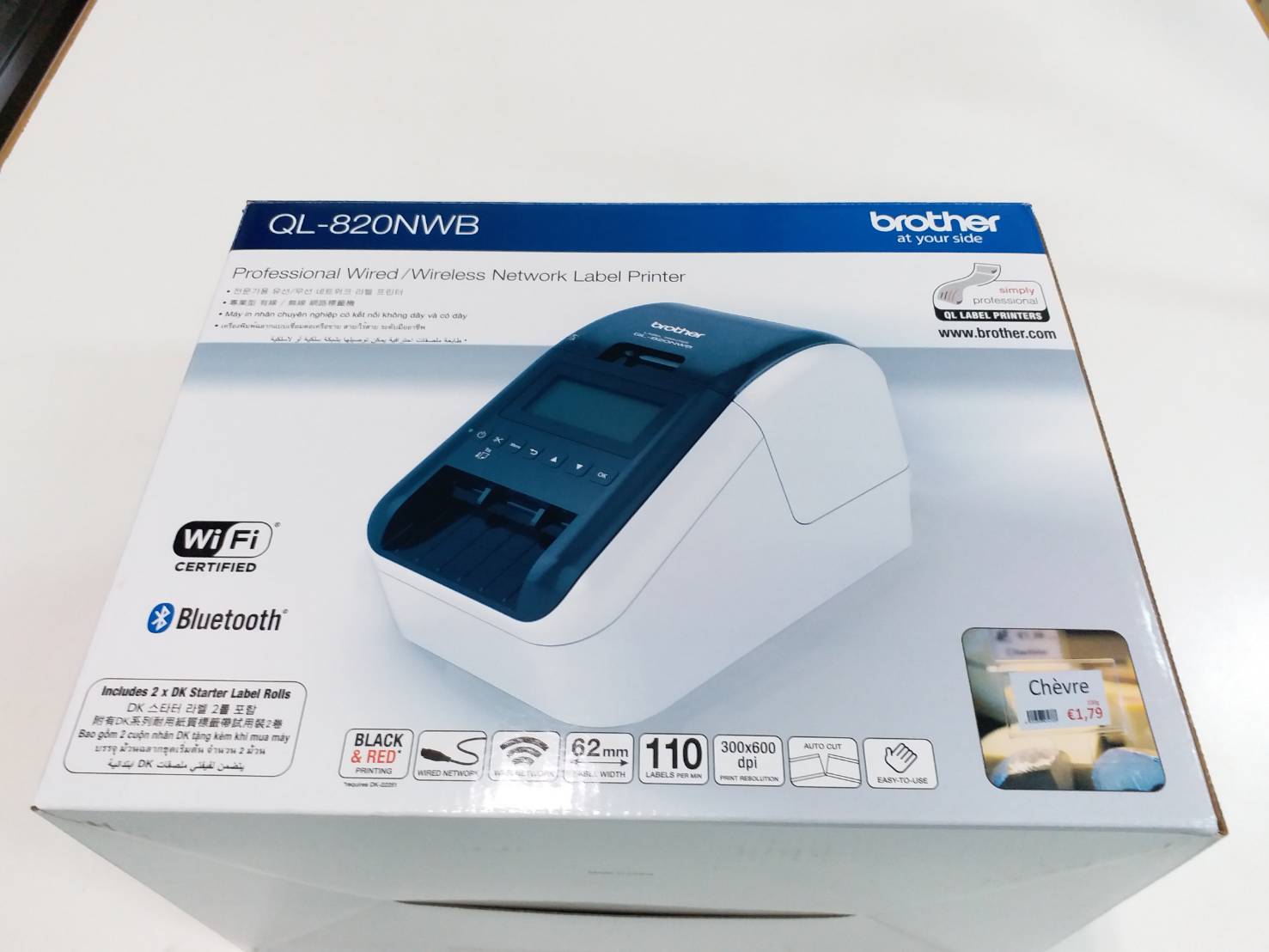 เครื่องพิมพ์ฉลาก QL-820NWB BROTHER LABEL PRINTER สำหรับใช้ในสำนักงาน