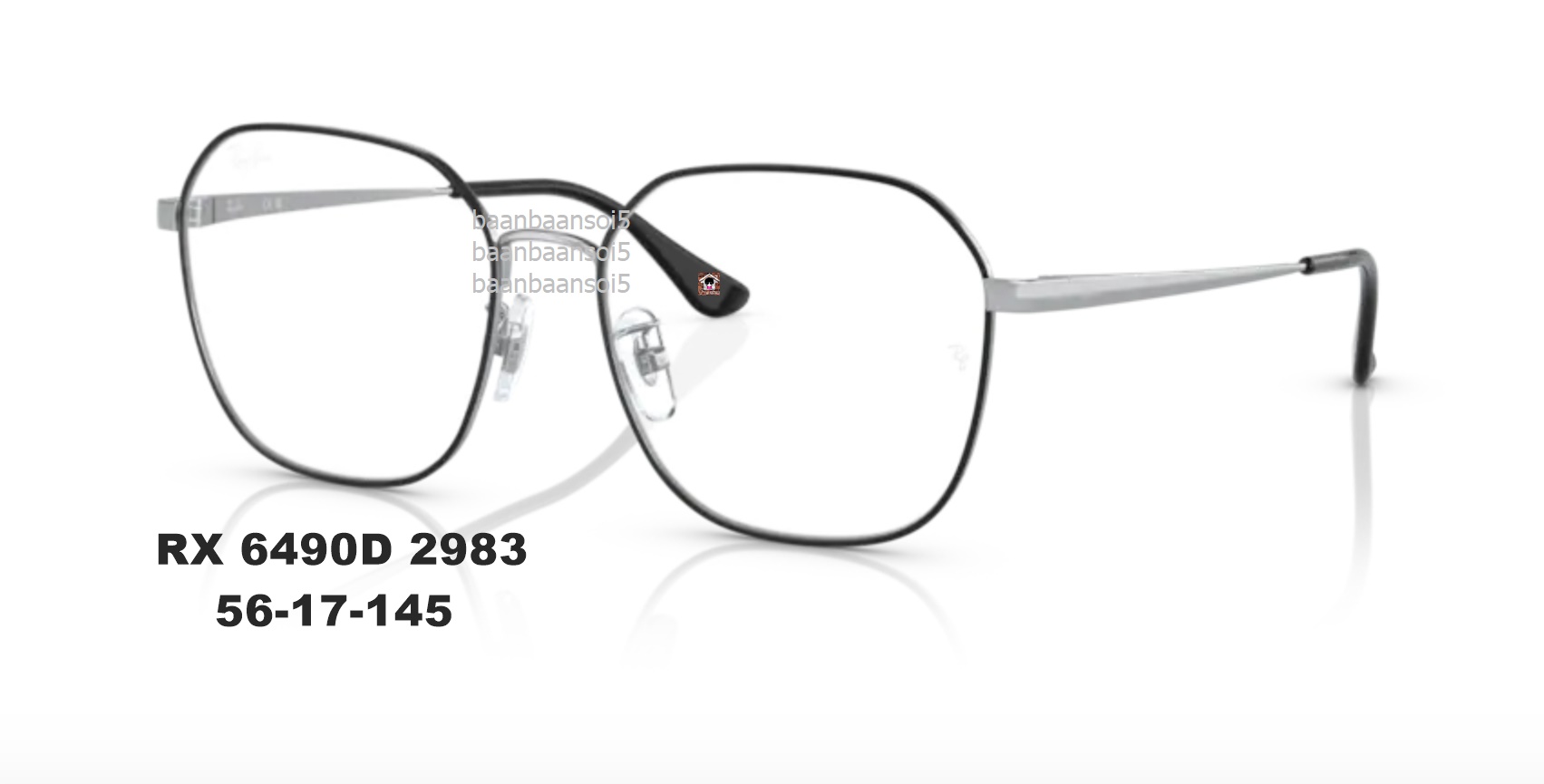 Rayban RX 6490D โปรโมชั่น กรอบแว่นตาพร้อมเลนส์ HOYA ราคา 3,500 บาท
