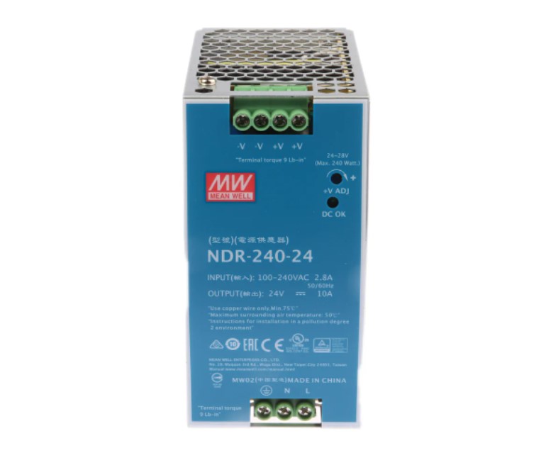MEANWELL POWER SUPPLY NDR Series - 240W พาวเวอร์ซัพพลาย 10A 24VDC