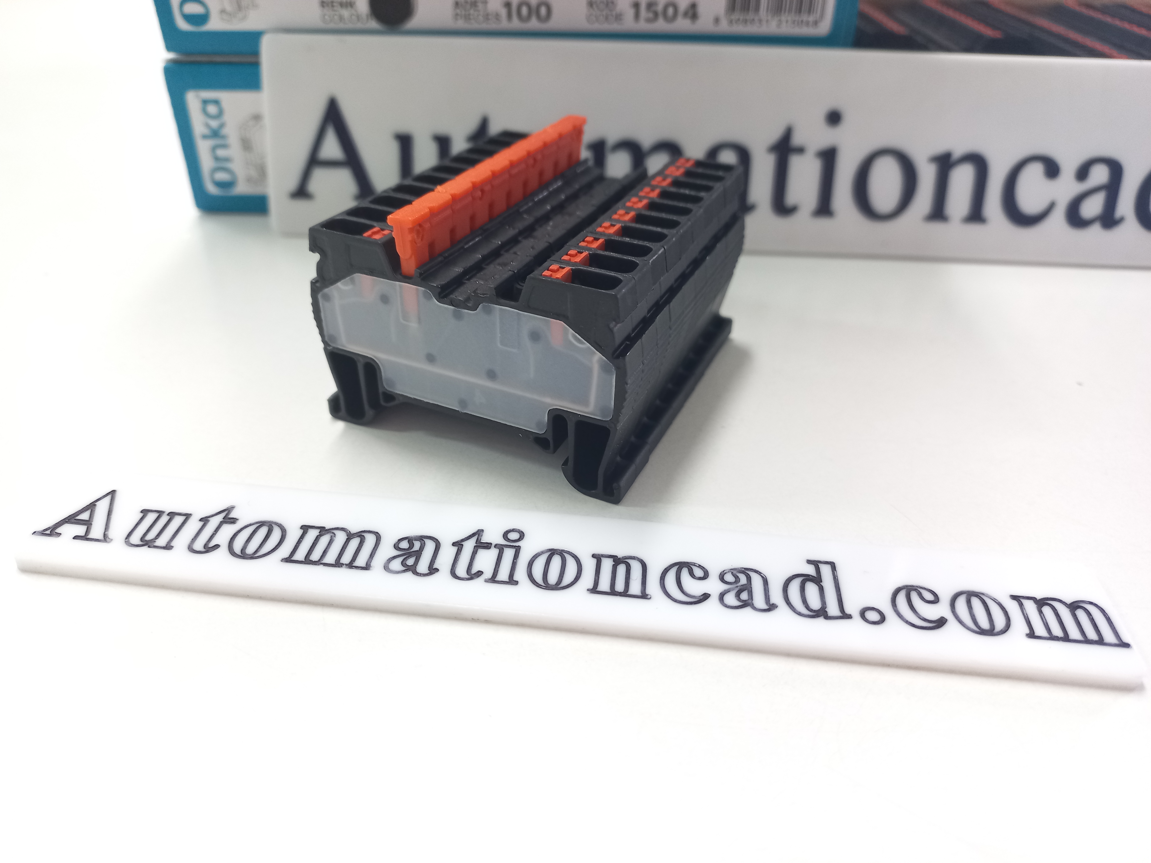 สปริงเทอร์มินอล สีดำ Onka-1504 สาย 2.5 mm² 24A Terminal ONKA