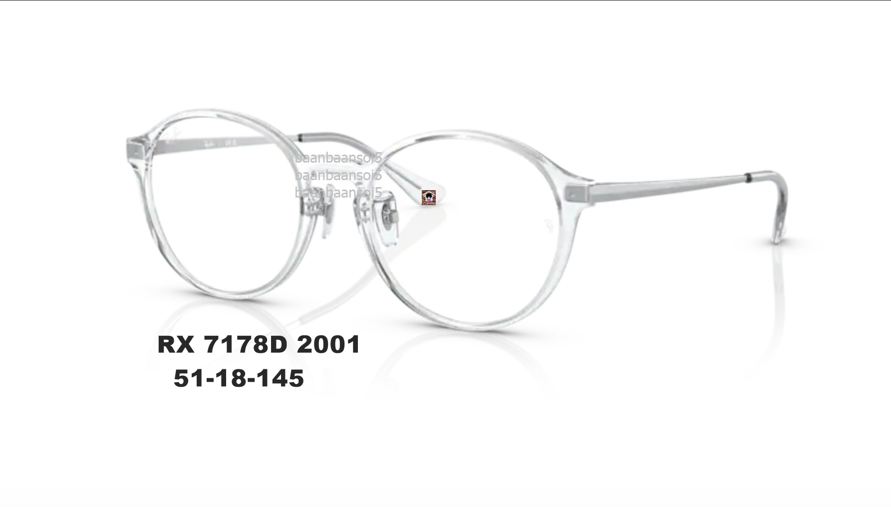 Rayban RX7178D โปรโมชั่น กรอบแว่นตาพร้อมเลนส์ HOYA ราคา 3,500 บาท