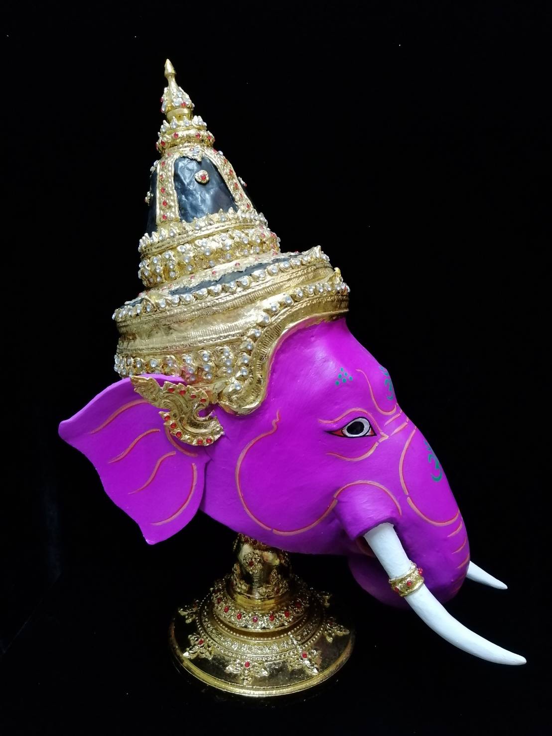 พระพิฆเนศ ขนาดครอบ (สีม่วง)