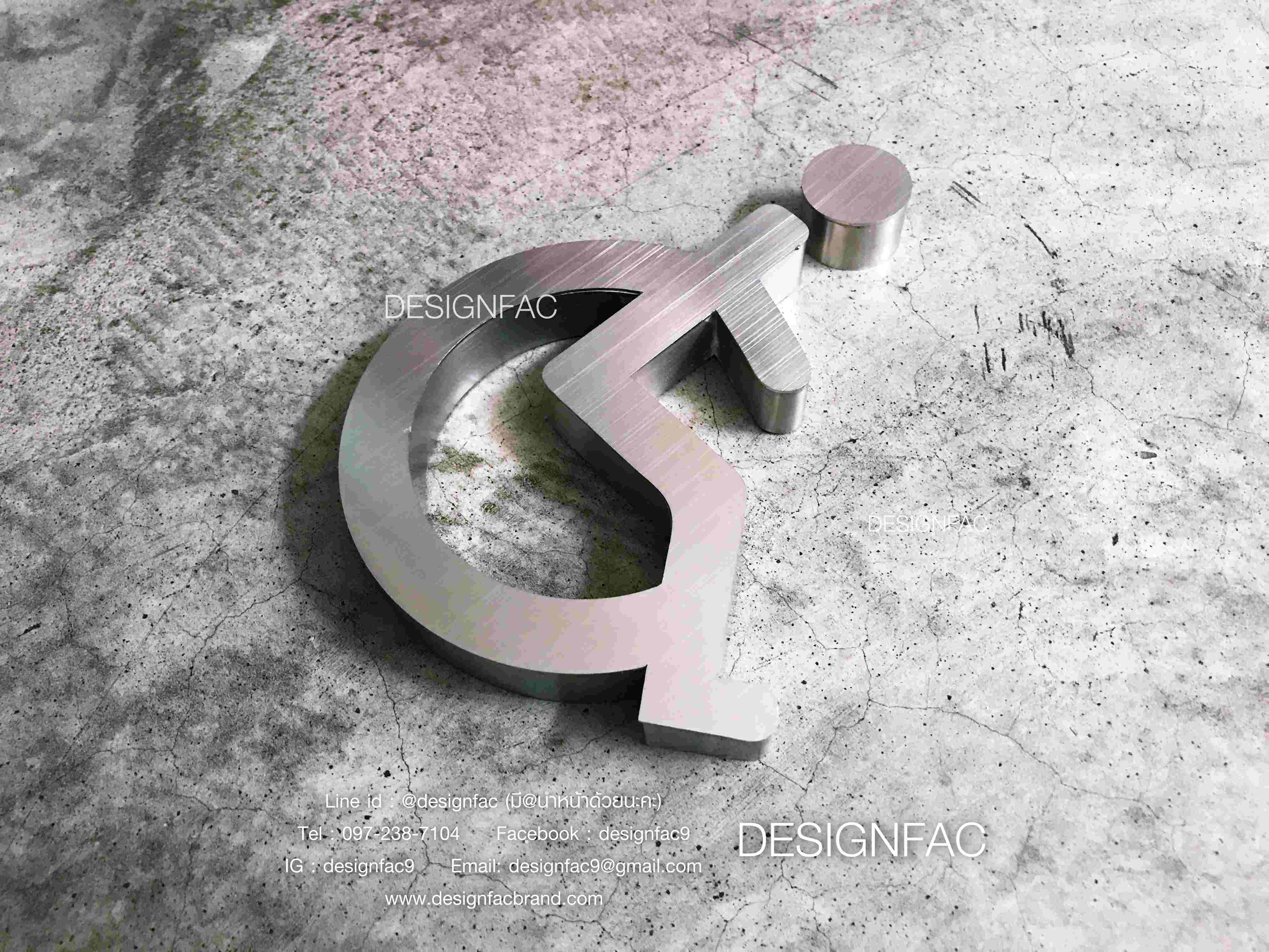 ป้ายห้องน้ำคนพิการ ป้ายห้องน้ำสแตนเลสแบบด้าน โมเดิร์น ลอฟท์ มินิมอล