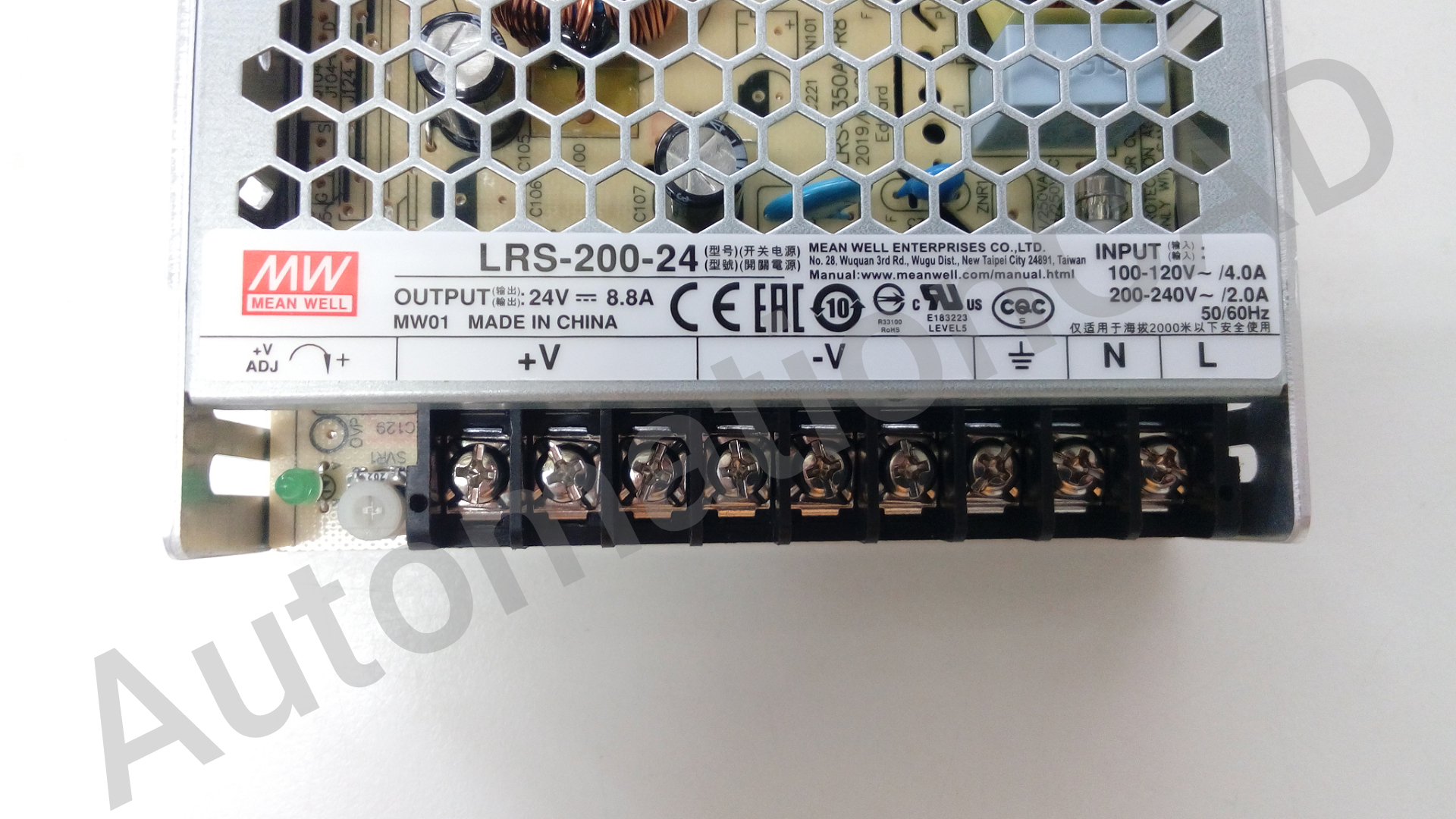 พาวเวอร์ซัพพลาย MEANWELL ของแท้ LRS-200-24 POWER SUPPLY พาวเวอร์ซัพพลาย 200W 24VDC