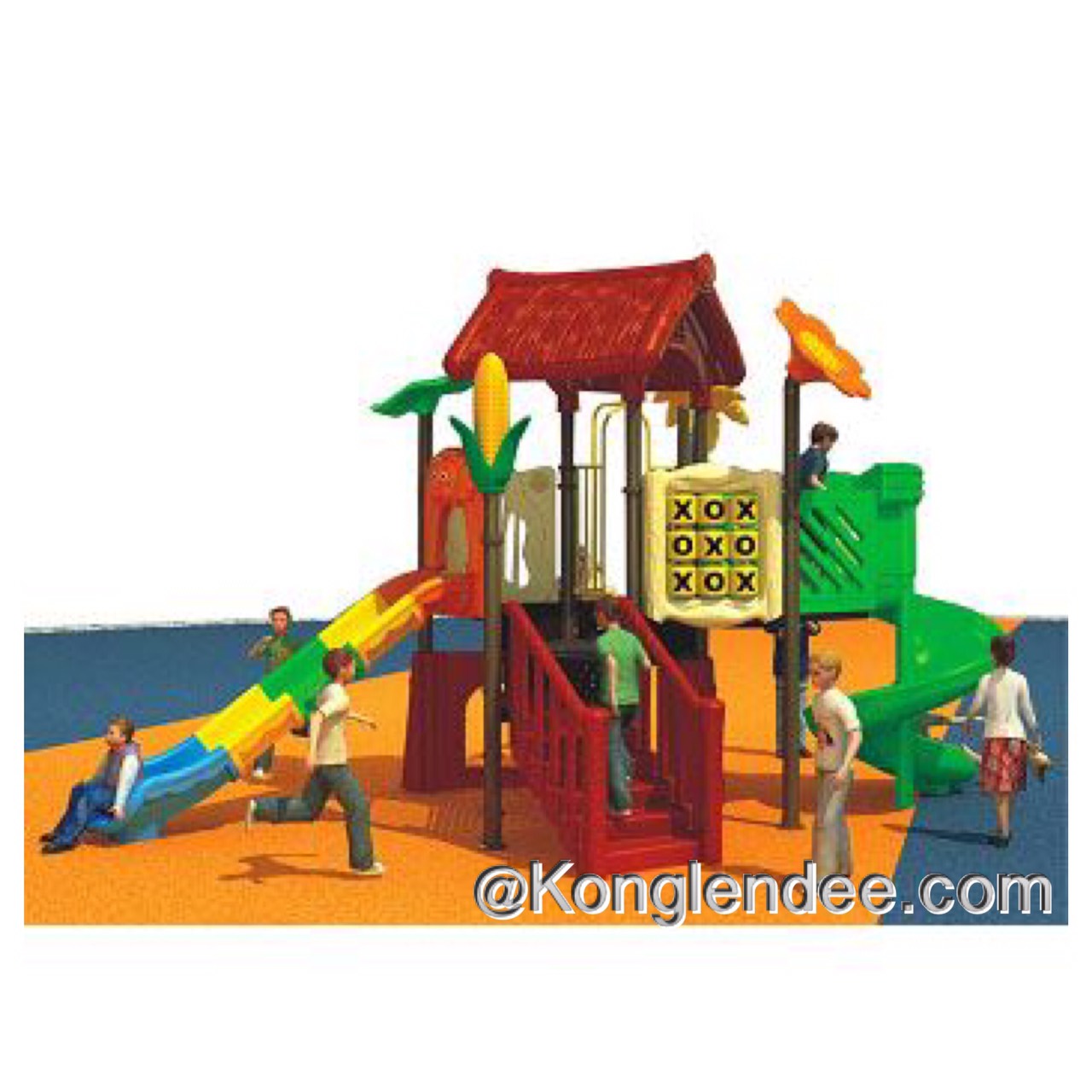 เครื่องเล่นสนาม ชุุดกระท่อมในฟาร์ม