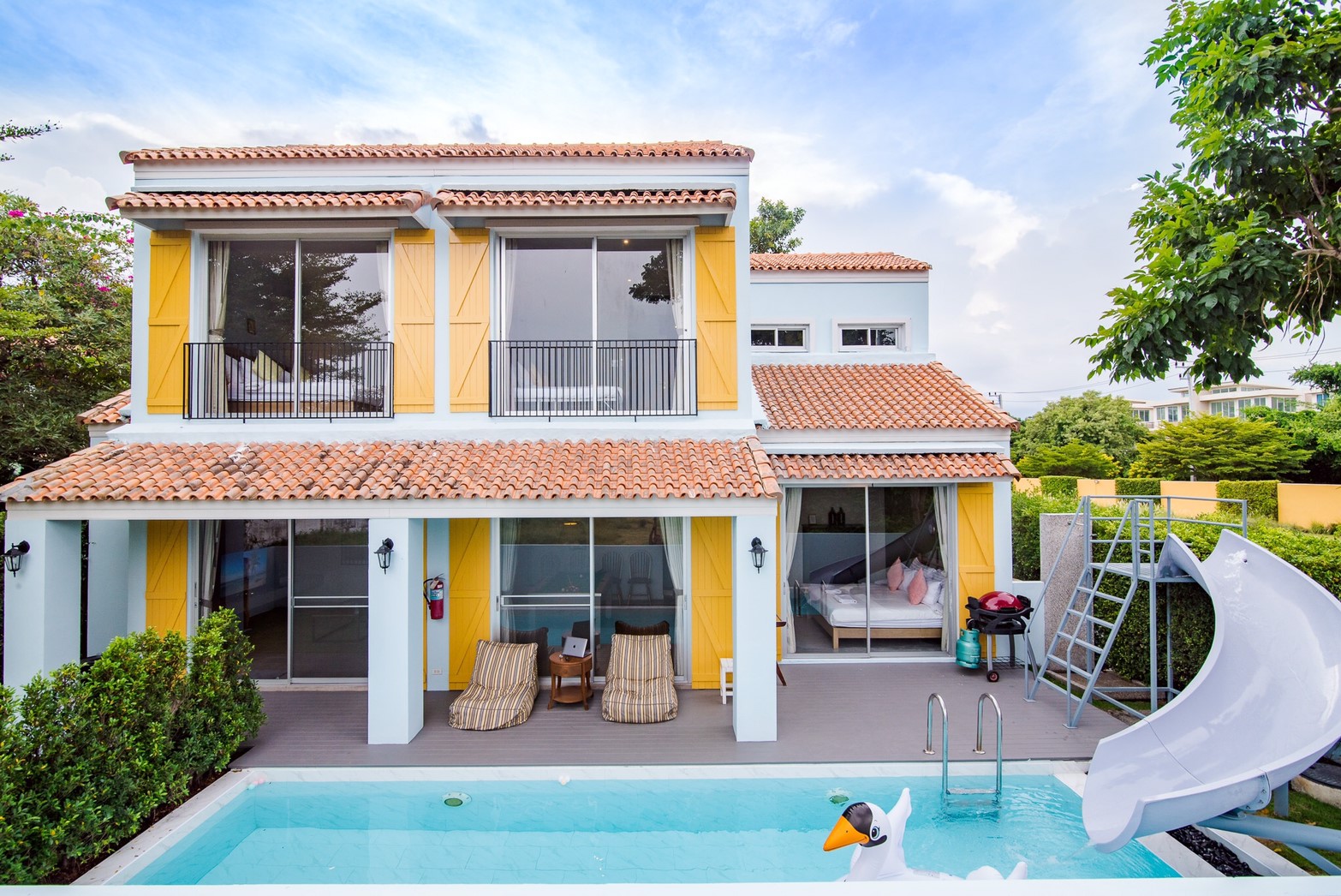 HR15019 บ้านพักหัวหิน บ้านทัศคานี บีช วิลล่า 1 ( Blue 3Bed Sea View )