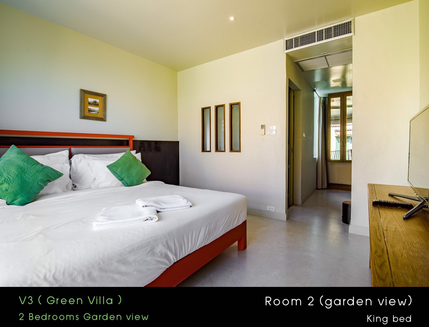 HR15023 บ้านพักหัวหิน บ้านทัศคานี บีช วิลล่า 3 ( Green 2Bed Garden View )