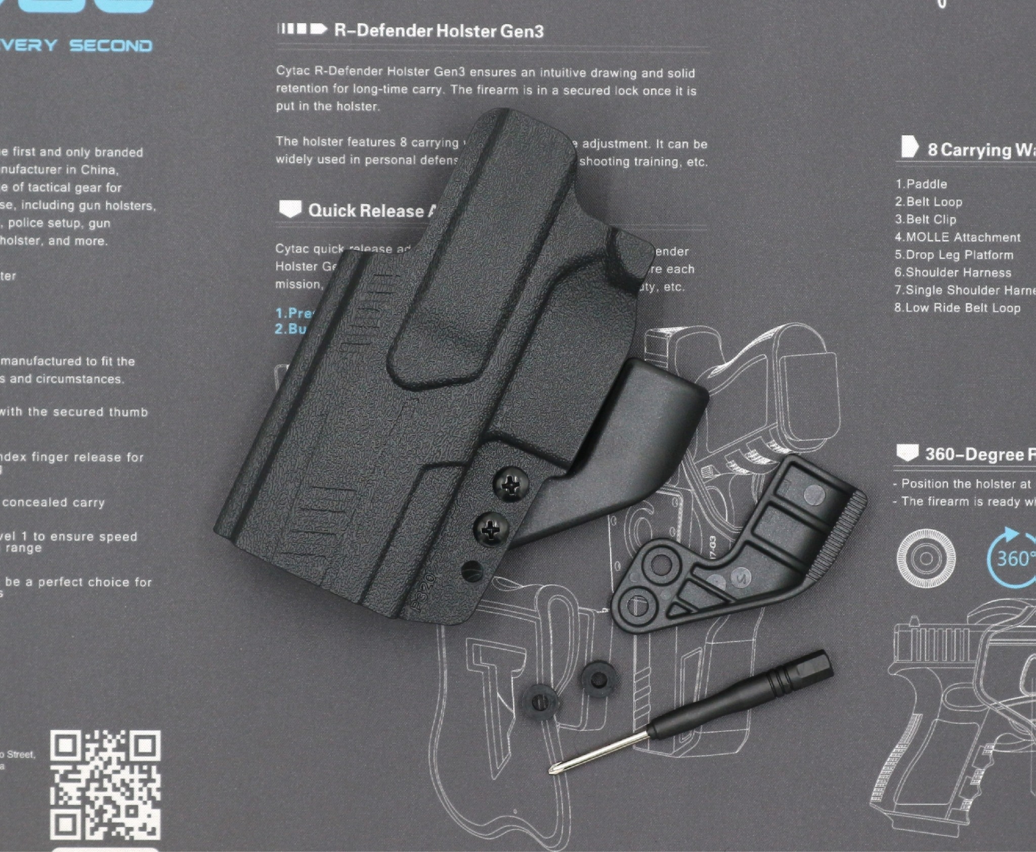 ซองพกใน I-MINI Polymer รุ่น Sig Sauer P320 Carry / M18 🌀ซองผลิตจาก Polymer ชนิดพิเศษ แข็งแรงทนทาน 🌀ตัวยึดเป็นคลิปเหน็บเข็มขัด ( ถอดเปลี่ยนซ้าย-ขวา ได้ ) 🌀สามารถปรับองศาการใช้งานได้ 15 องศา 🌀ออกแบบให้แนบกระชับกับลำตัว พกซ่อน
