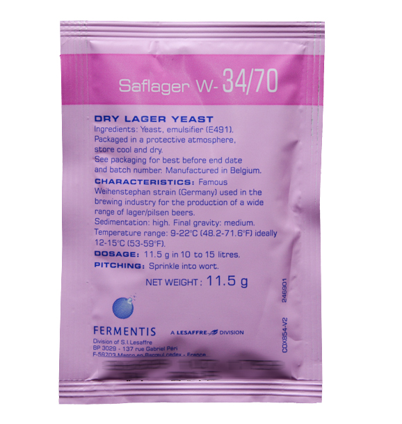 Saflager W-34/70 (Lager) 11.5 g.(x12packs)