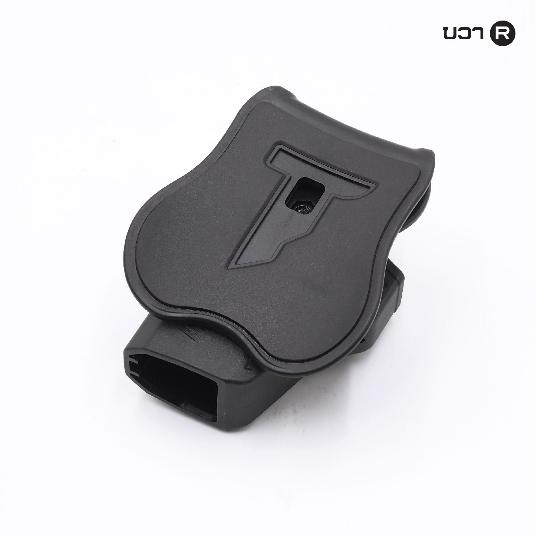 New. ซองพกนอก ปลดล็อคนิ้วชี้ Cytac ( Cytac R-Defender Holster ) -ผลิตจากวัสดุ Polymer เกรดคุณภาพ แข็งแรงทนทาน -ซองถูกออกแบบให้ปลดล็อคนิ้วชี้ (Level 2) ใช้งานปลอดภัย -ด้านหลังเป็นเพลทเหน็บเข็มขัด ชนิดพิเศษ มีแผ่นยางเสริม เพิ่มความหนืด -สามารถถอดเพลทเหน็บออ