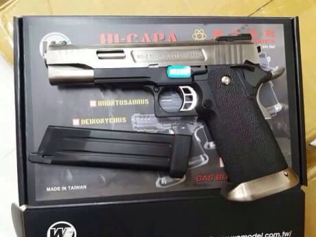 New.WE Hi-Capa 5.1 T.Rex Gas Blowback Pistol ( Silver ) ราคาพิเศษ