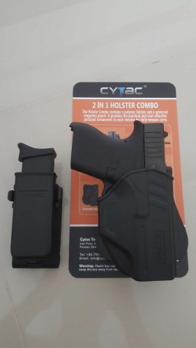 ซองปืน รุ่นT-Thumbsmart Holster จากค่าย Cytac ของปืน Glock 43 ปืนรุ่นที่ใส่ได้ Glock 43 ใน1ชุด มาพร้อมซองปืนที่สามารถปลดไวออกจากเพลตได้ และ ซองแม็คกระซีนเดี่ยว1ชุด