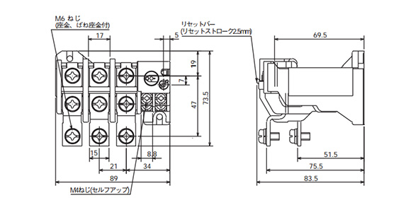 MITSUBISHI โอเวอร์โหลดรีเลย์ TH-T Series รุ่น TH-T50 29A