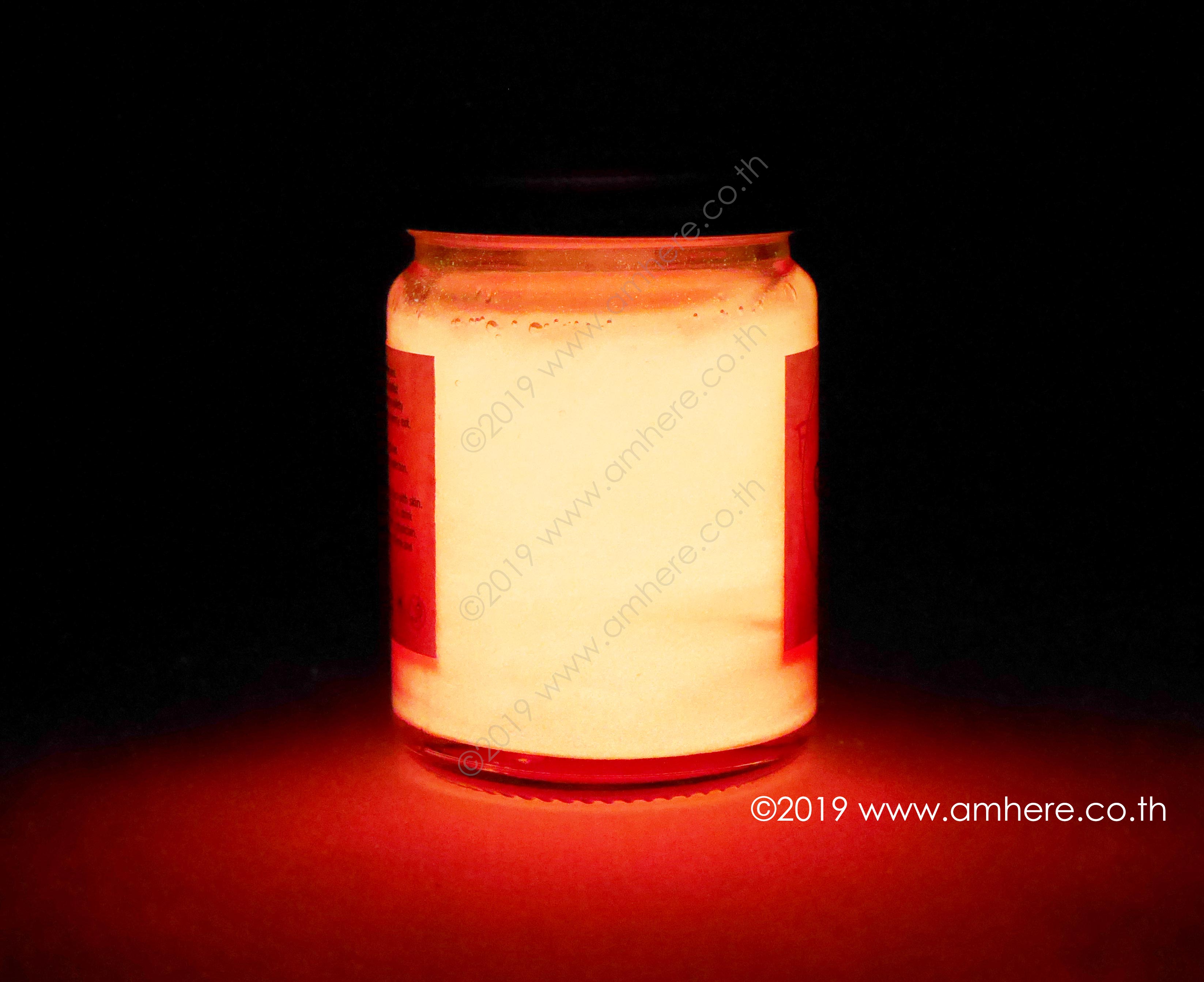 Fluo / Neon Glow Paint RED-ORANGE 35ml (Glow in the Dark): สีฟลูออเรสเซ้นท์เรืองแสง สีแดงส้ม solvent based