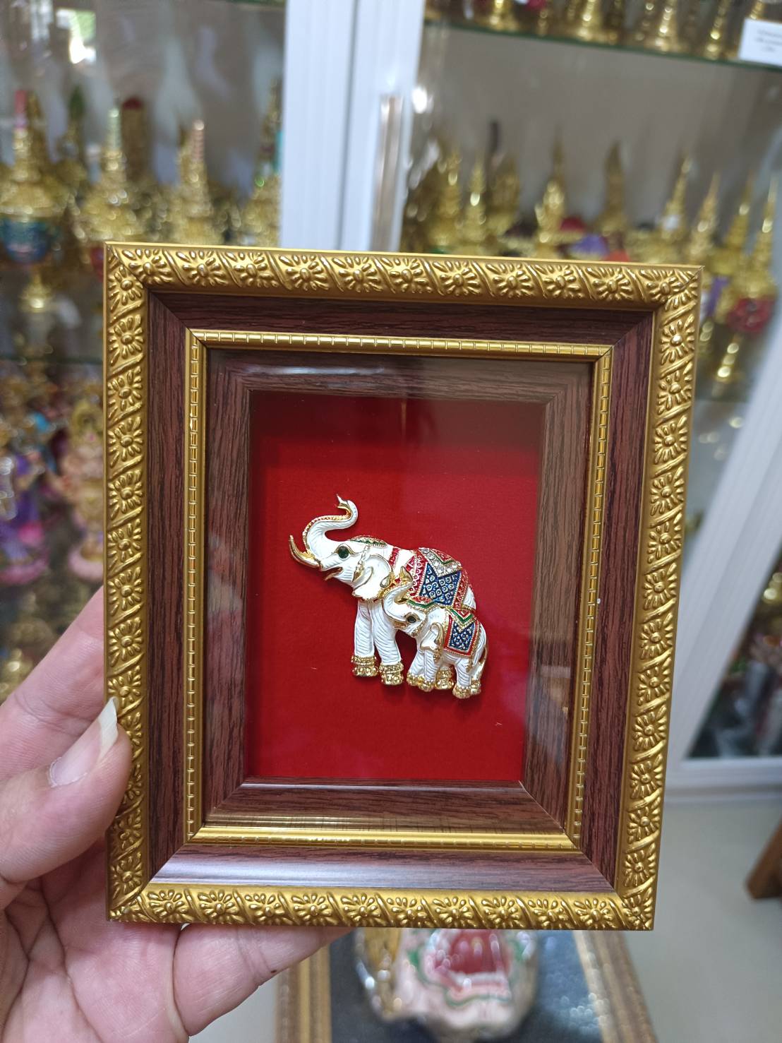 กรอบรูปที่ระลึกไทยๆ พร้อมกล่องผ้าไหม