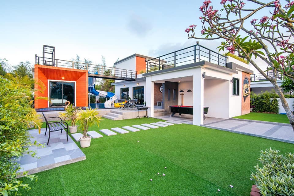 HR3076 บ้านพักหัวหิน บ้านลอฟท์ L พูลวิลล่า