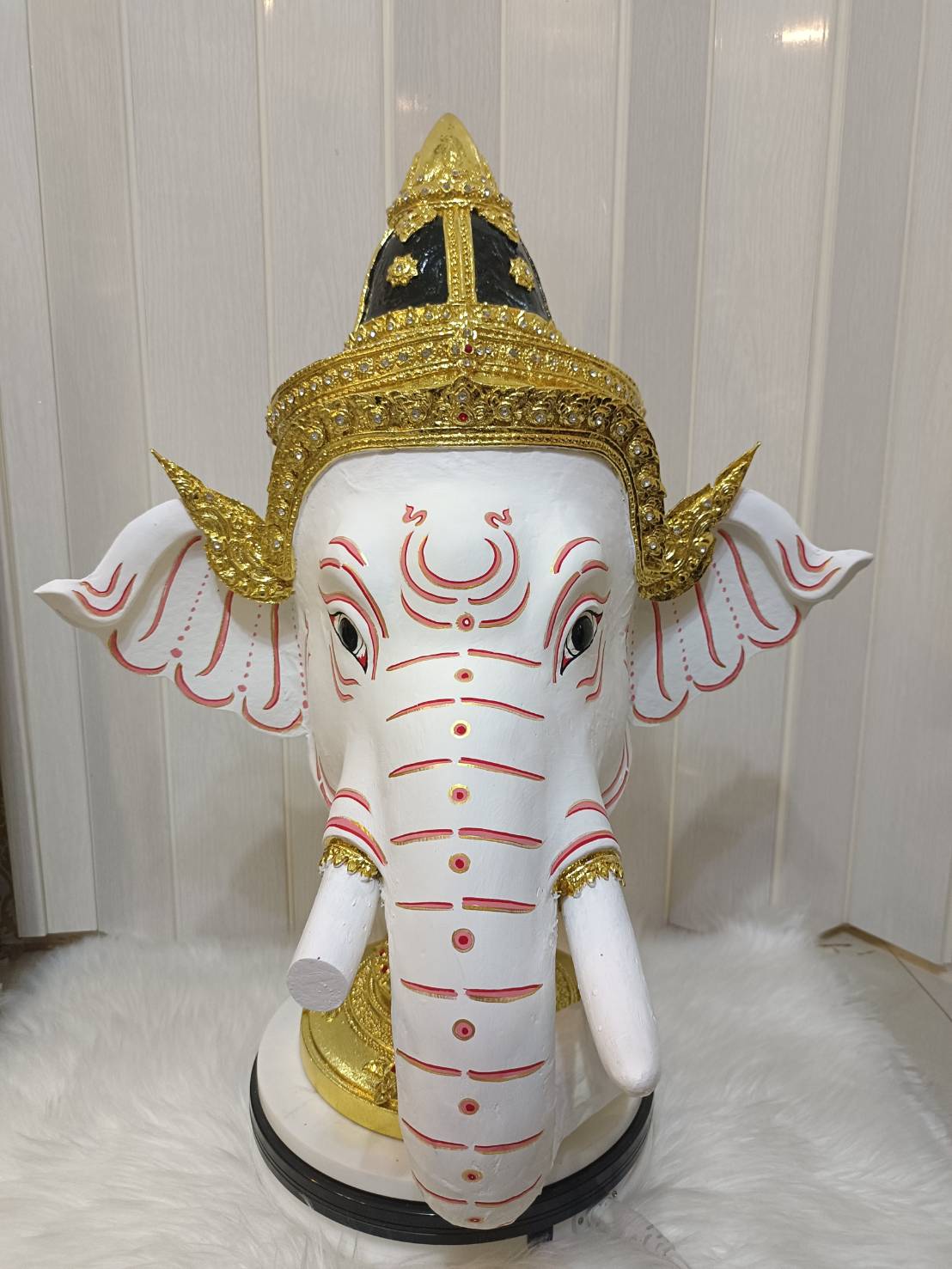 พระพิฆเนศ ขนาดครอบ (สีขาว)