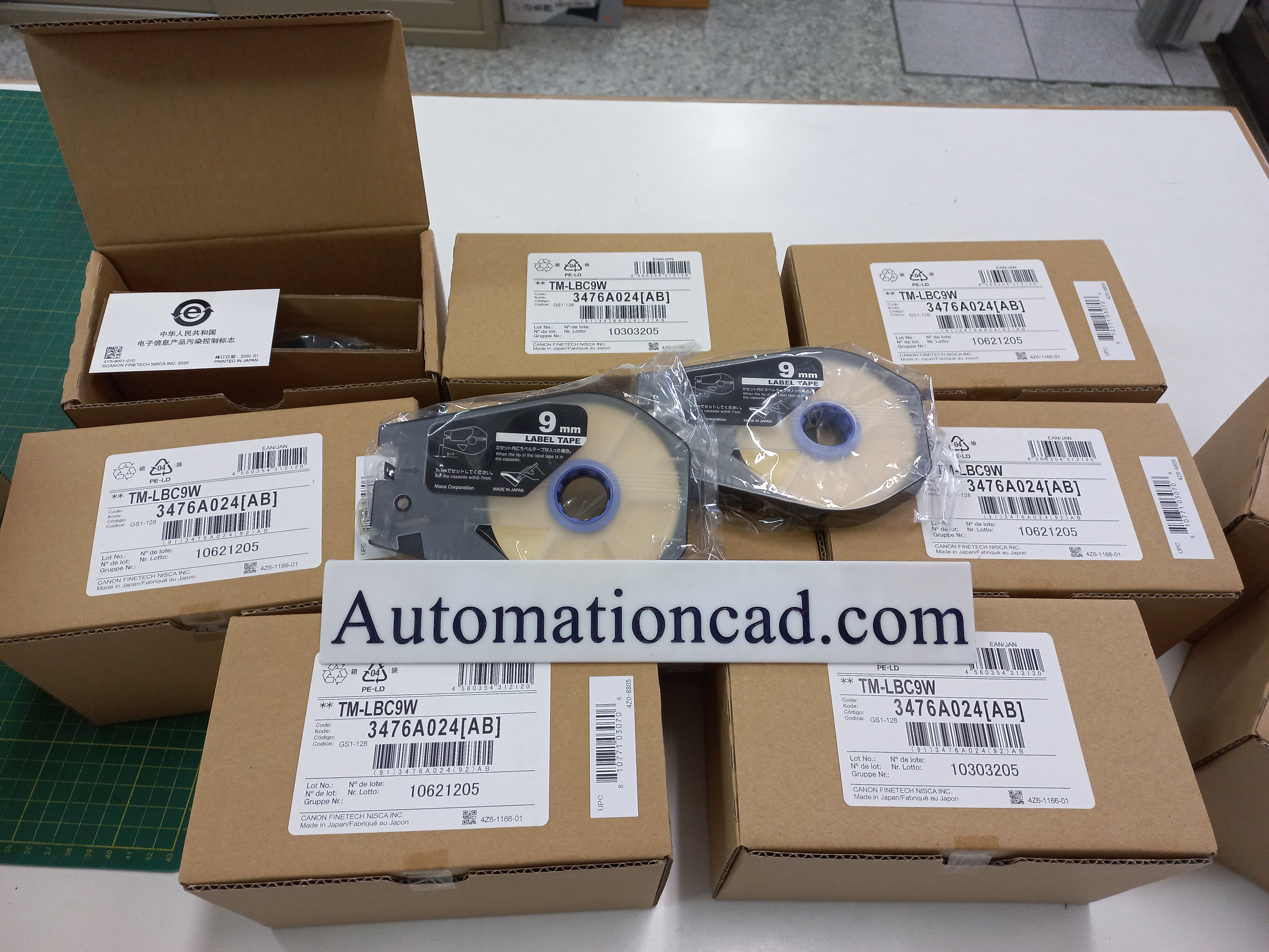 สติ๊กเกอร์ Label 9mm. White เครื่องพิมพ์ CANON รุ่น MK1500 MK2600 MK1100 3476A024