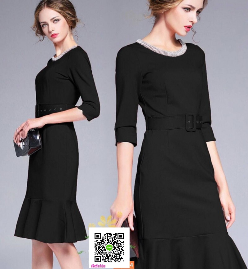 ชุดผ้าไทยสีดำ ชุดแซกผ้าไทยชุดแซกผ้าไทยผ้าพื้นเมืองดำ เดรสสไตน์เกาหลี ชุดทำงานเกาหลีสีดำ เดรสเกหลีสีดำพร้อมส่ง
