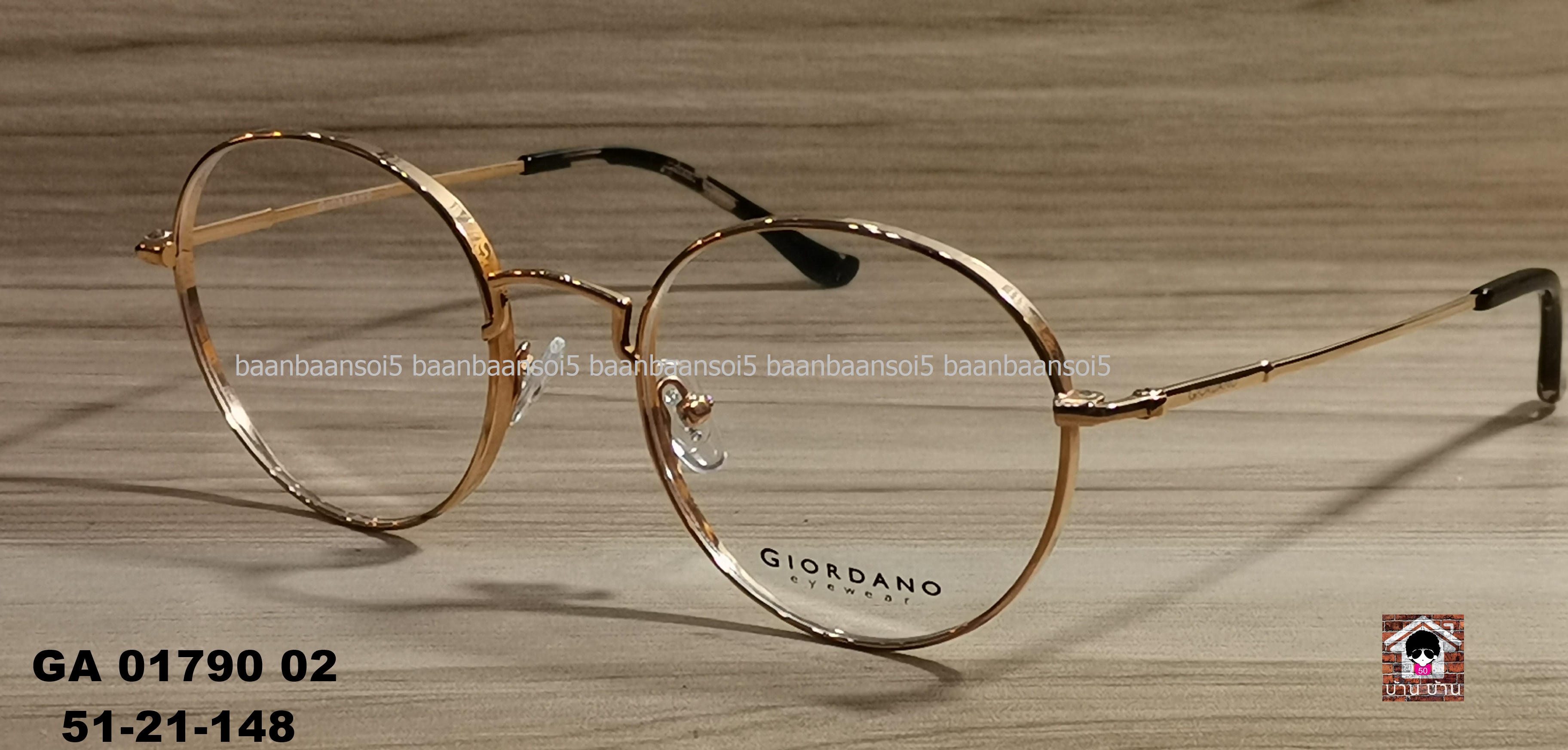 GIORDANO GA01790 02 โปรโมชั่น กรอบแว่นตาพร้อมเลนส์ HOYA ราคา 3,500 บาท