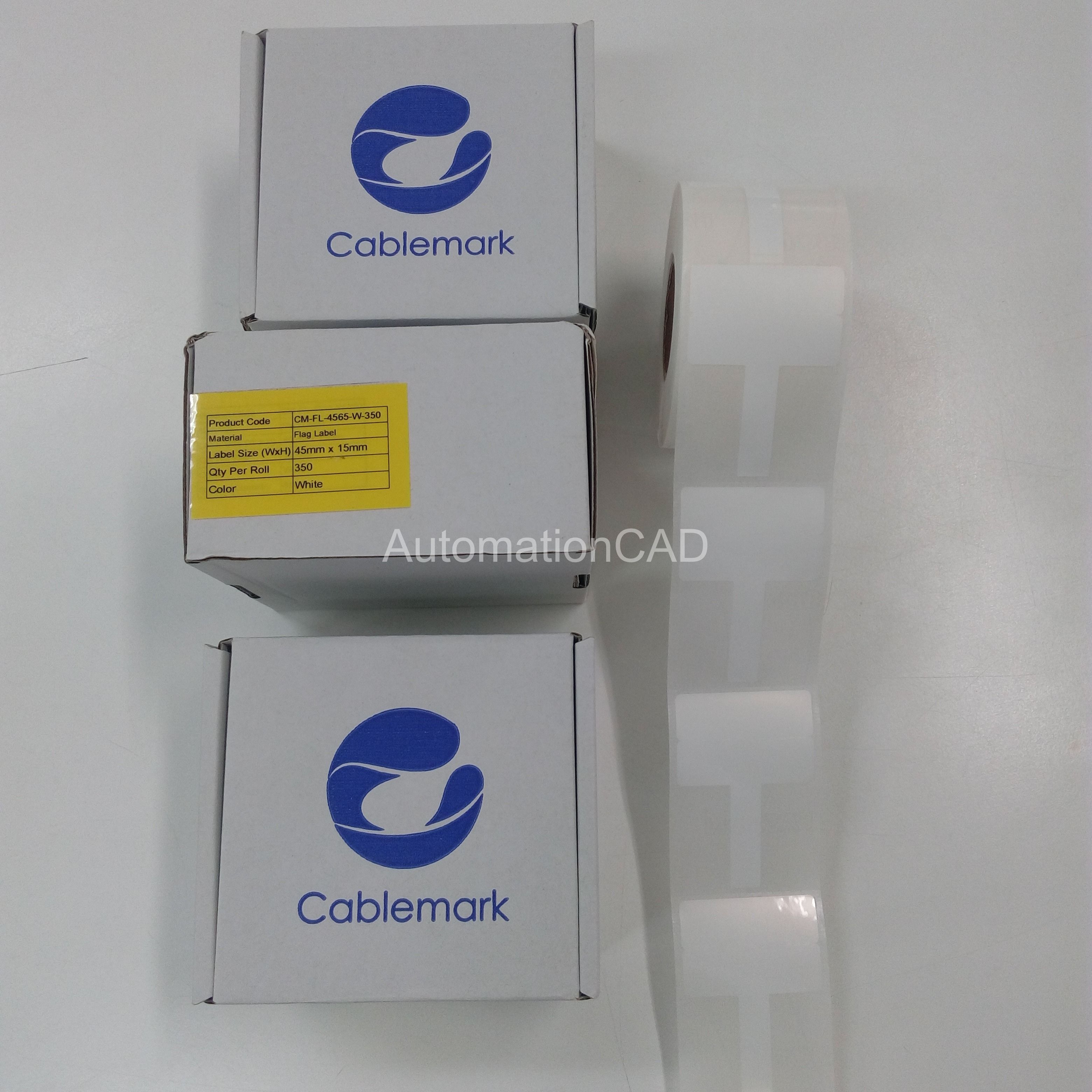 สติ๊กเกอร์มาร์คสายไฟ แบบธง 45mm x 15mm หางยาว เบอร์มาร์คสายไฟ CABLE MARKER