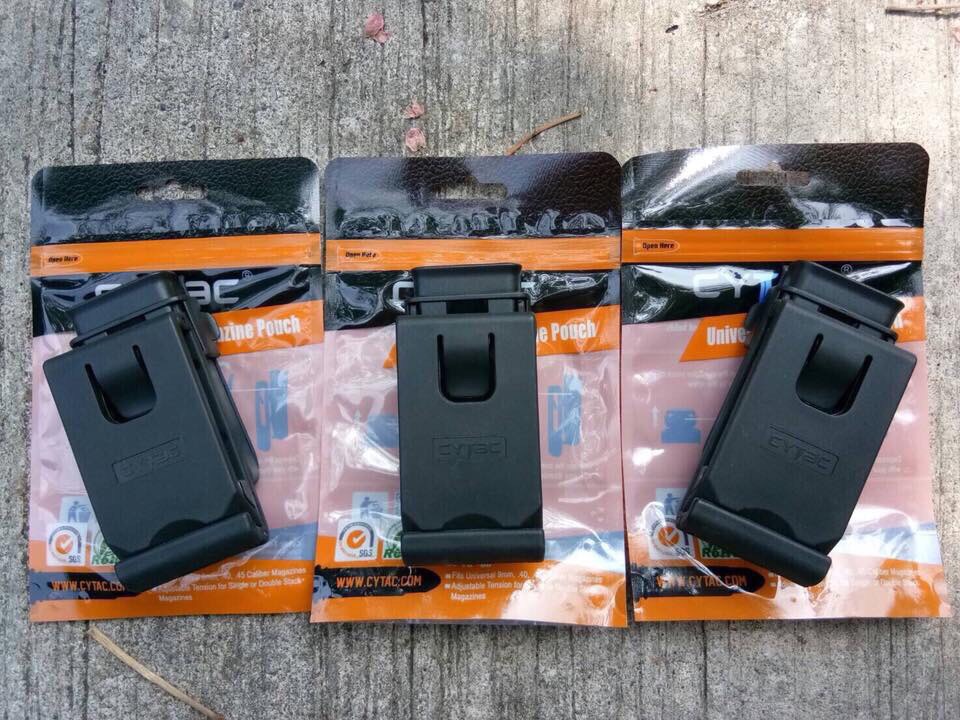 New.ซองปืน Cytac 🔰 ปลดไวด้วยนิ้วโป้ง 🔰 📌Sig p320sp 📌Glock17,22,31 📌Glock19,23,32 📌Glock26,27,33 📌Glock43 📌บาเรตต้า 92f 🔰 ใน1ชุด มาพร้อมซองปืนที่สามารถปลดไวออกจากเพลตได้ และ ซองแม็คกาซ